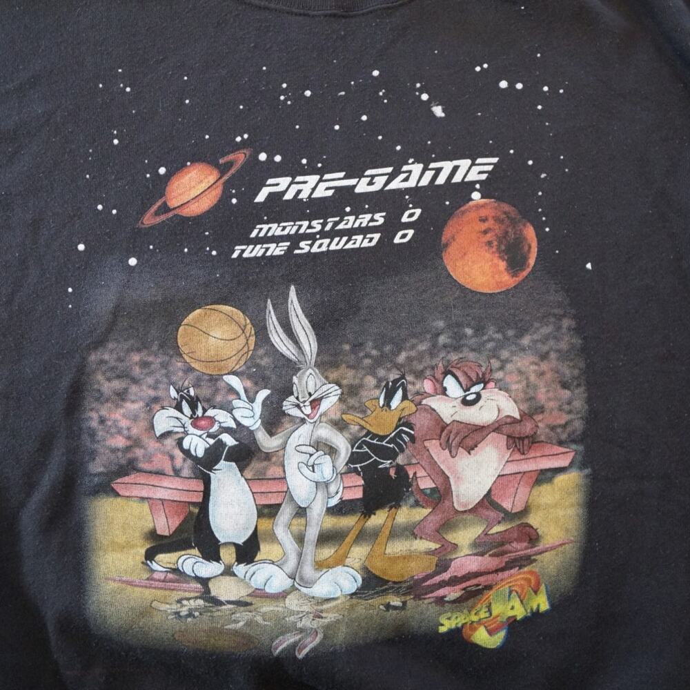 Space Jam Crewneck Pre-Game, Half Time, Michael Jordan - Vintage 1996 Size XL